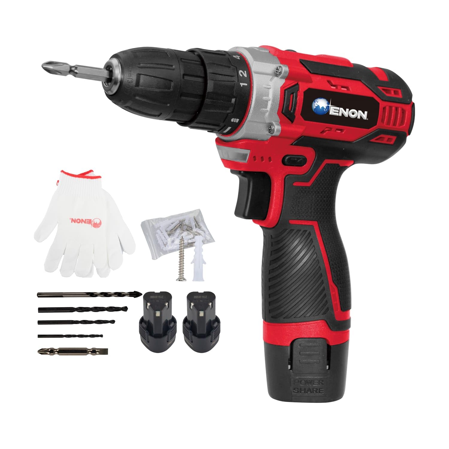 Enon 12V Cordless Drill Machine For Home Use|Cordless Screw Driver Machine|2-Speed, Led, 0-1500Rpm|1-10Mm Chuck For Home Use|Drilling, Wood, Metal And Pvc Etc.|Heavy Duty, 1500 Mah Battery - Black Enon 12V Cordless Drill Machine For Home Use|Cordless Screw Driver Machine|2-Speed, Led, 0-1500Rpm|1-10Mm Chuck For Home Use|Drilling, Wood, Metal And Pvc Etc.|Heavy Duty, 1500 Mah Battery - Black